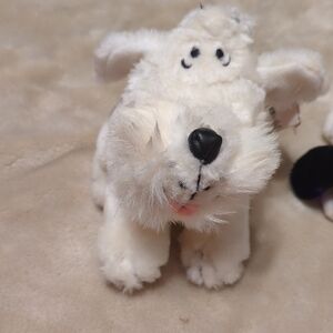 Plush White Dog Toy